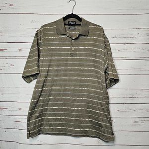Tour Eagle Striped Polo Golf Shirt